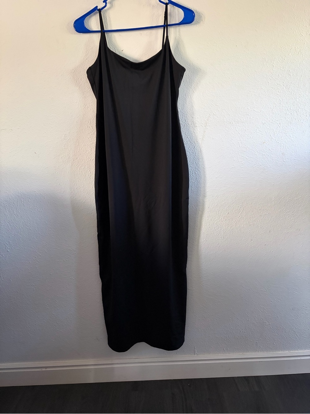 Aritzia Black Slip Midi Dress